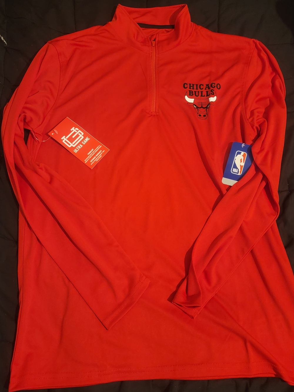 NBA Chicago Bulls Red Crewneck Pullover